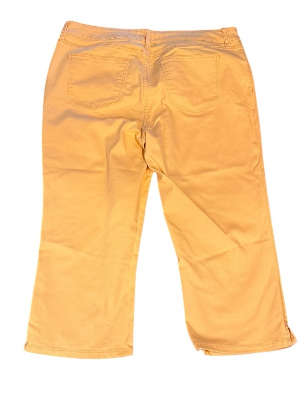 St. John's Bay Capri Pants Peach Orange Size 18 Stretch Side Slit - Picture 2 of 6